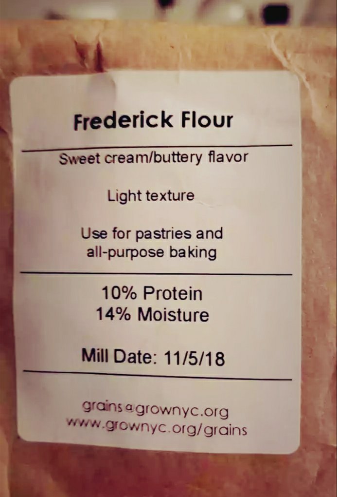 A bag of soft wheat flour from the Greenmarket